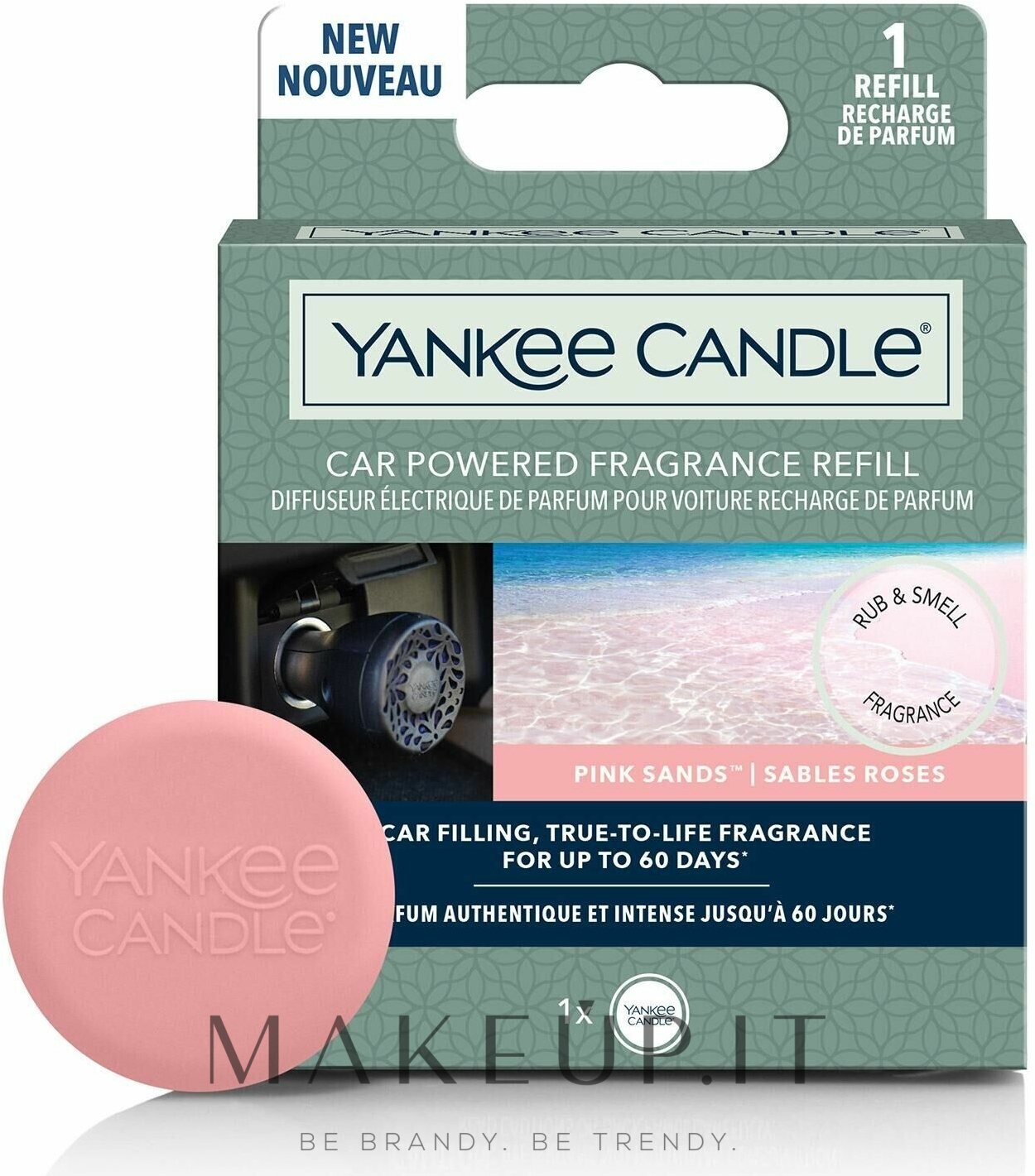 Yankee Candle Car Fragrance Refill Pink Sands (ricarica) Diffusore di aromi per auto Makeup.it
