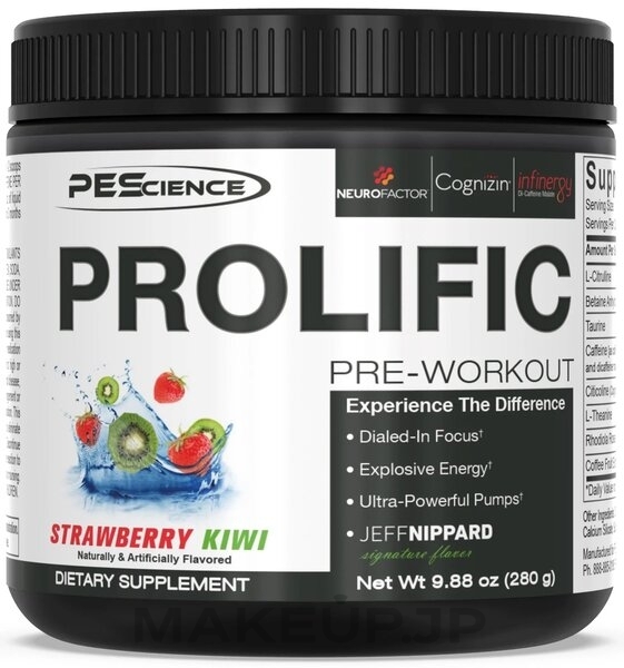 PeScience Prolific PreWorkout Strawberry Kiwi Strawberry Kiwi Pre