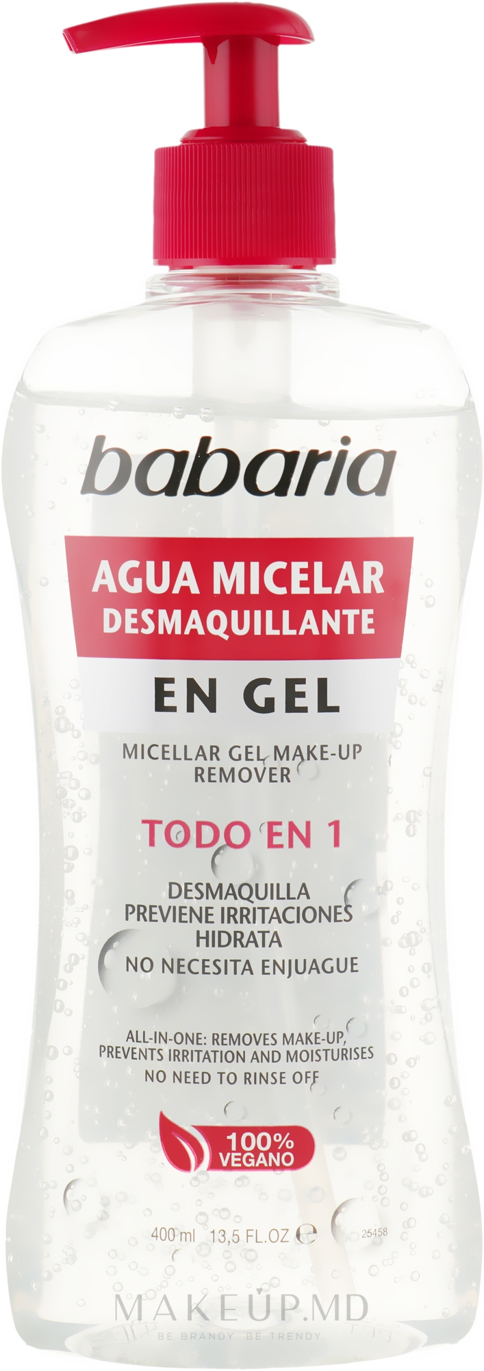 Babaria Makeup Remover Micellar Water Gel Gel micelar pentru