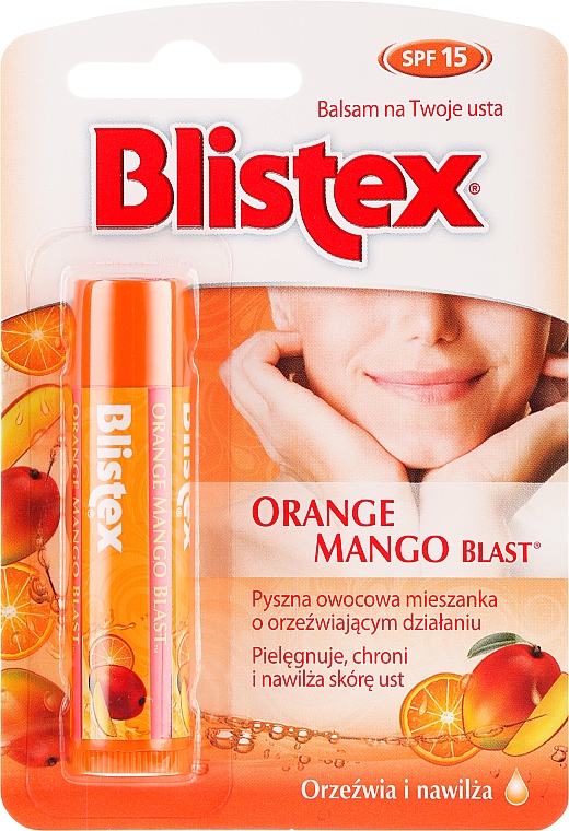Blistex Orange Mango Blast Lip Balm Pomadka do ust Pomarańcza i mango