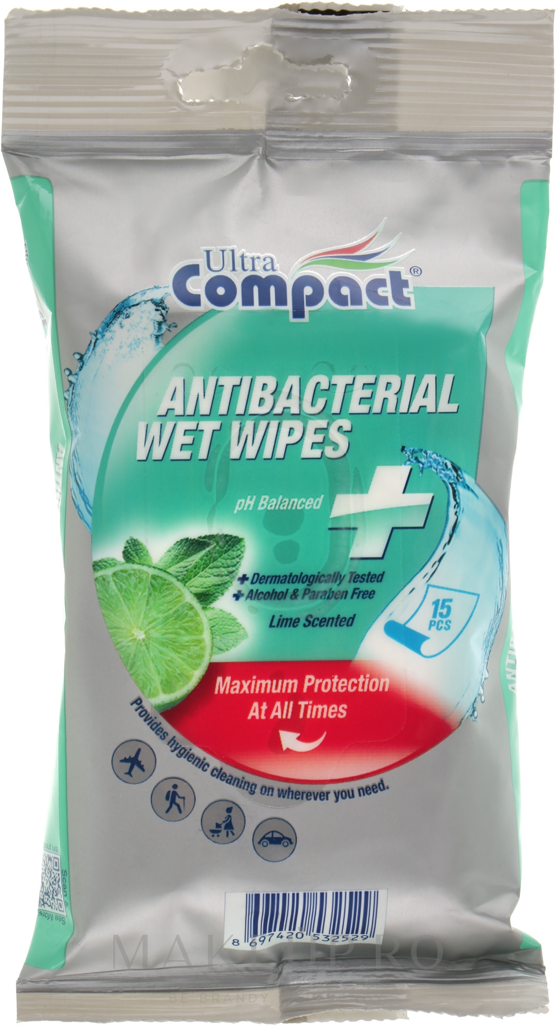 Ultra Compact Antibacterial Wet Wipes Șervețele umede antibacteriene