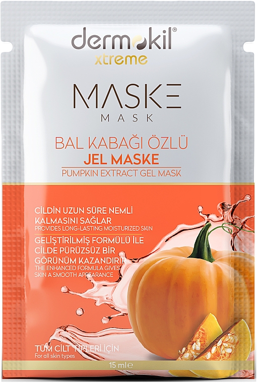 Gel Face Mask with Pumpkin Extract Dermokil Pampkin Extract Gel Mask