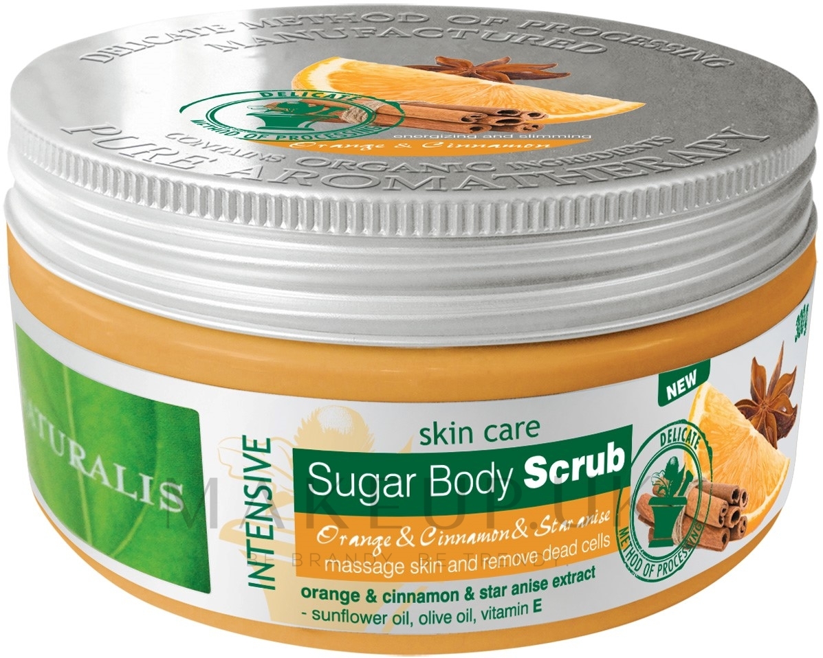 Naturalis Sugar Body Scrub Orange & Cinnamon Body Scrub Makeup.uk