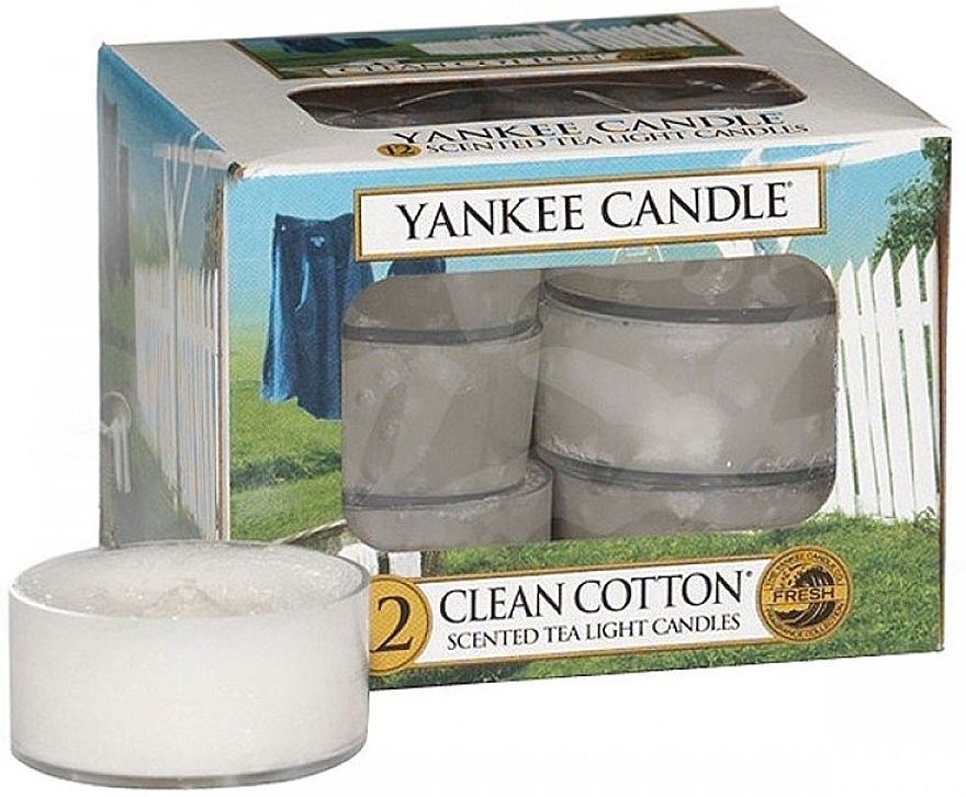 Yankee Candle Scented Tea Light Candles Clean Cotton Tea Light