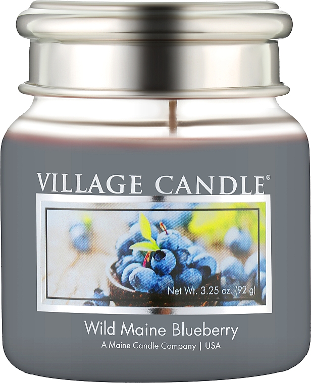 Village Candle Wild Maine Blueberry Scented Candle in Jar Makeup.uk