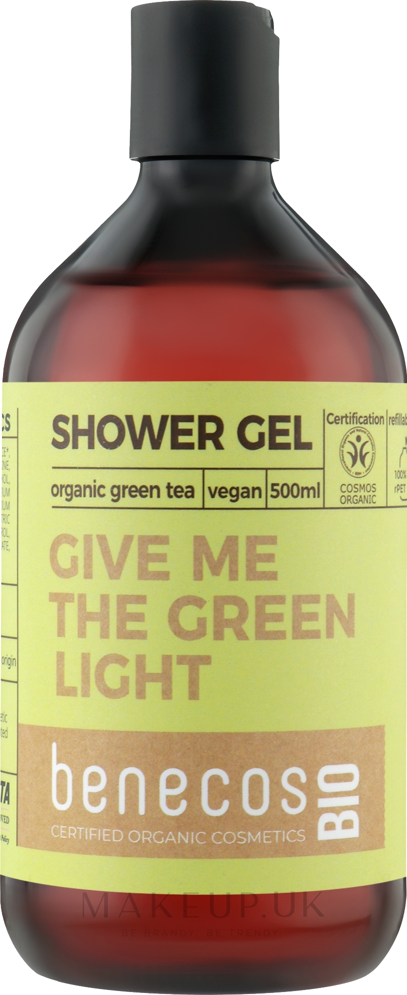 Benecos Shower Gel Organic Green Tea Shower Gel Makeup.uk