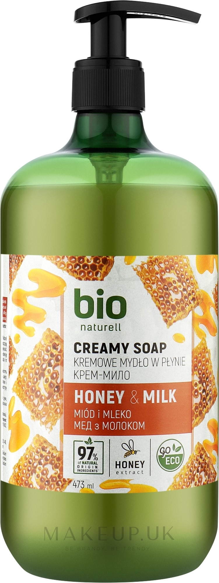 Organic Naturel Honey & Milk Creamy Soap Honey & Milk Cream Soap Makeup.uk