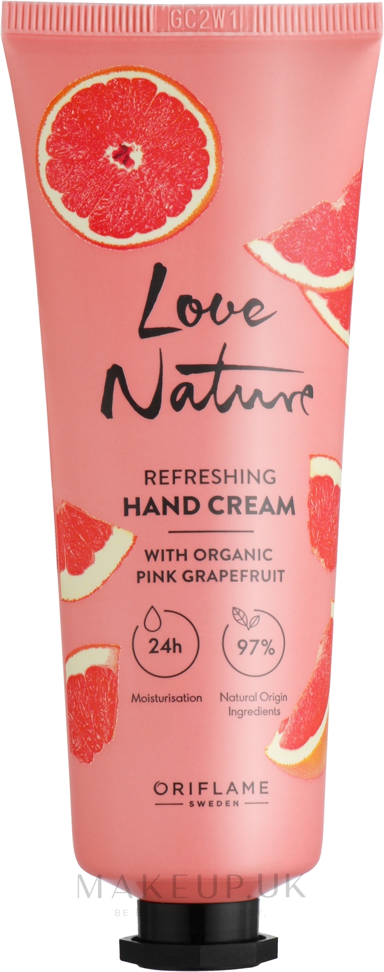 Oriflame Love Nature Refreshing Hand Cream With Organic Pink Grapefruit