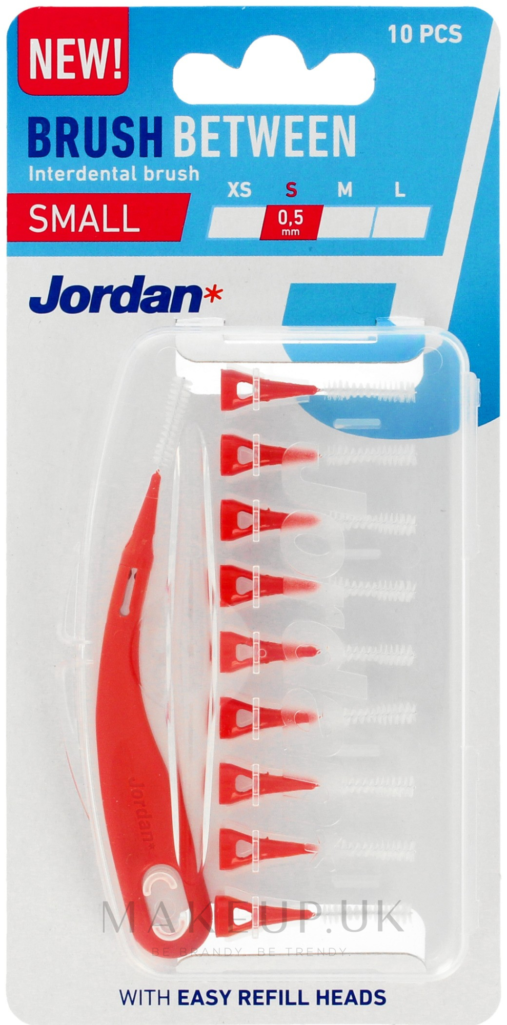 Jordan Interdental Brush Interdental Brushes, 0.5mm, S, 10 pcs