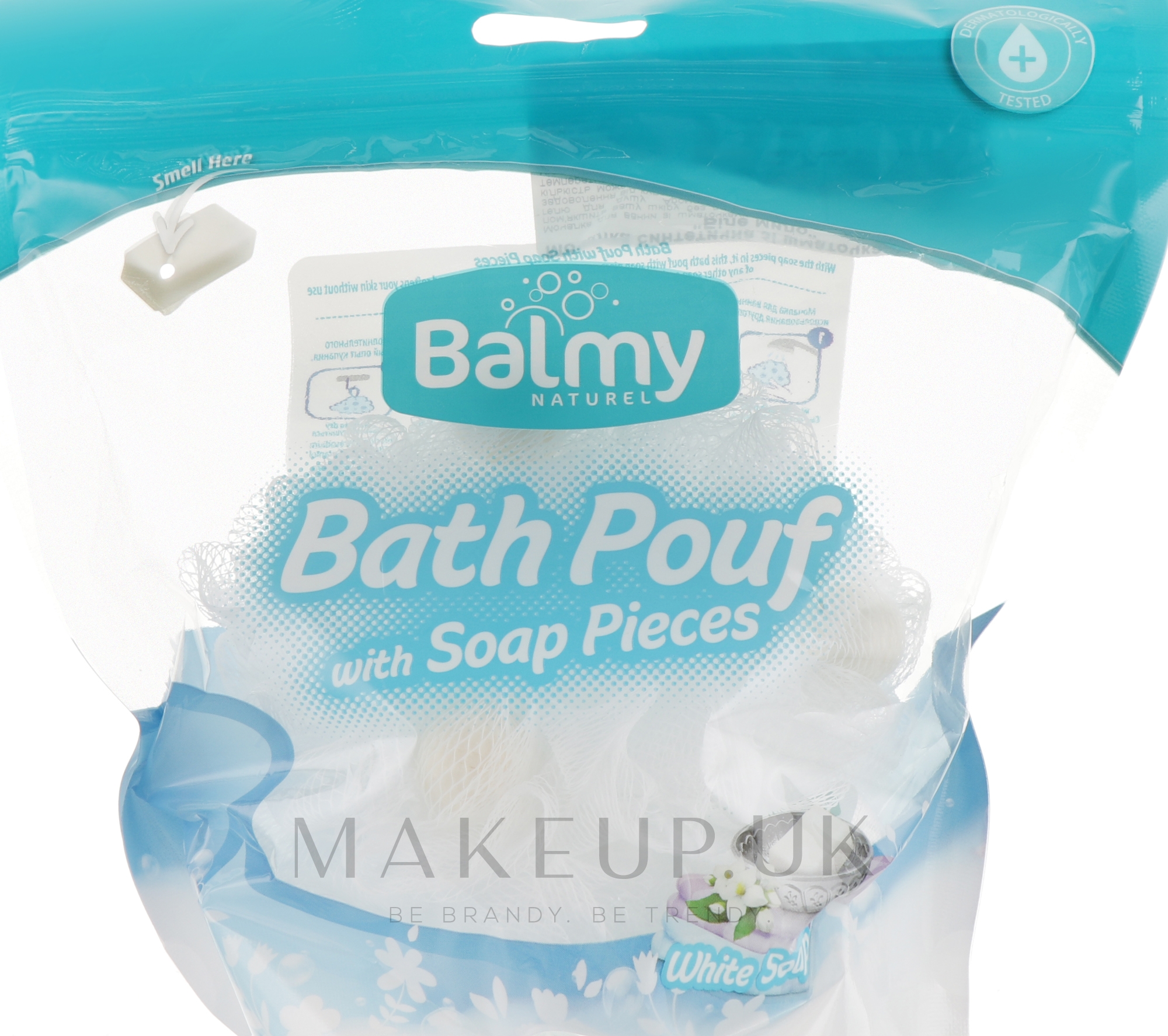Balmy Naturel Bath Pouf With Saop Pieces Travel Bath Sponge with