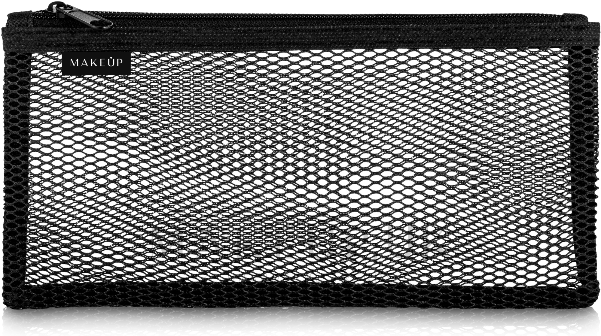 MAKEUP Travel Makeup Bag, "Black mesh" 22x10cm Makeup.uk