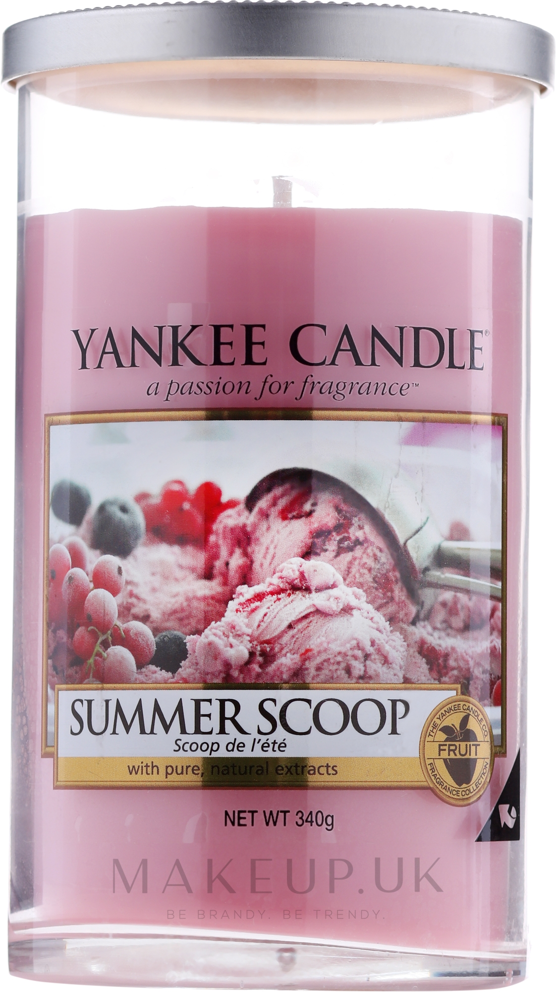 Yankee Candle Summer Scoop Scented Candle in Glass Makeup.uk