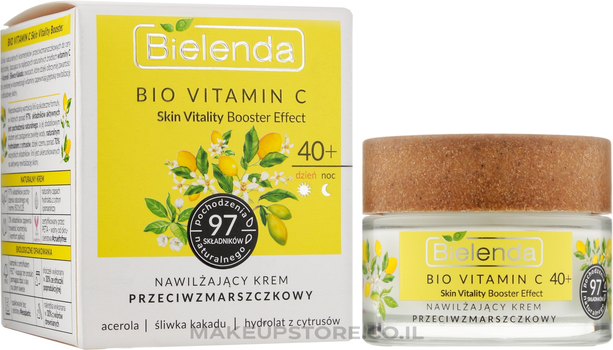 Moisturising AntiWrinkle Day & Night Face Cream 40+ Bielenda Bio Vitamin C Makeupstore.co.il