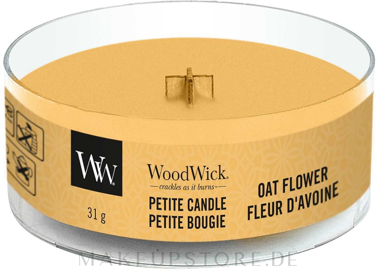 WoodWick Petite Oat Flower Candle Duftkerze im Glas Oat Flower