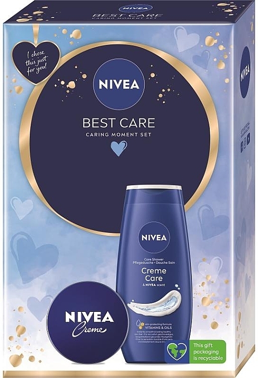 NIVEA Creme Best Care (Duschgel 250ml + Creme 75ml) Körperpflegeset
