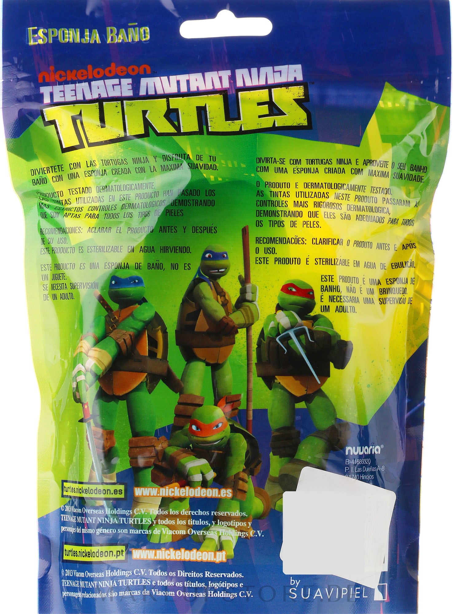 Suavipiel Turtles Bath Sponge KinderBadeschwamm Die