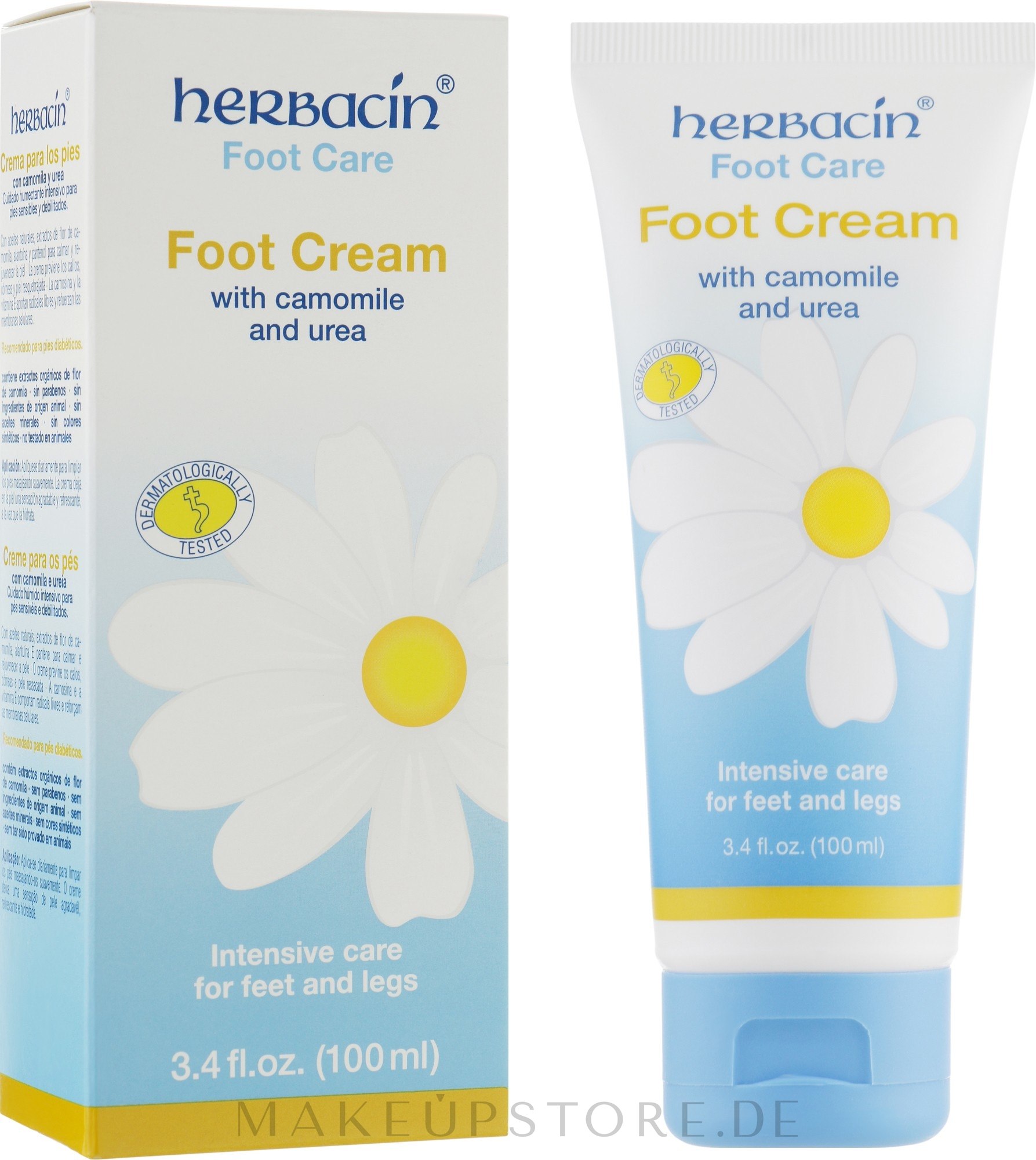 Herbacin Foot Cream With Camomille and Urea Fußcreme mit