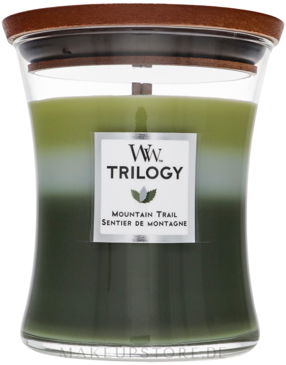 WoodWick Hourglass Trilogy Candle Mountain Trail Duftkerze im Glas