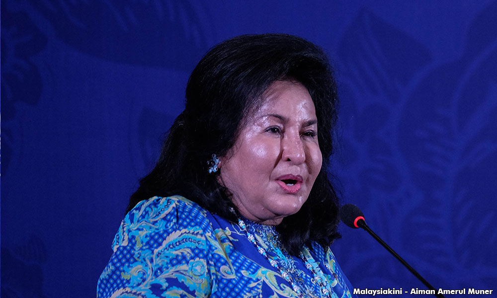 “Don’t slander Rosmah over jet ride, Dr M told.” Din