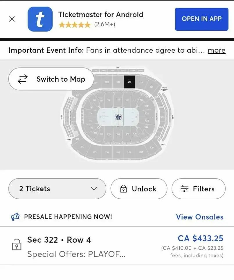 Maple Leafs playoff tickets prices are soaring to new heights