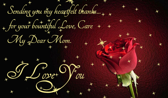 I Love You My Dear Mom. Mother's Day