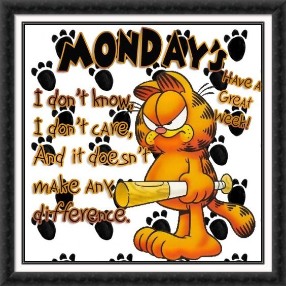 Monday Have a Great Week Garfield Monday