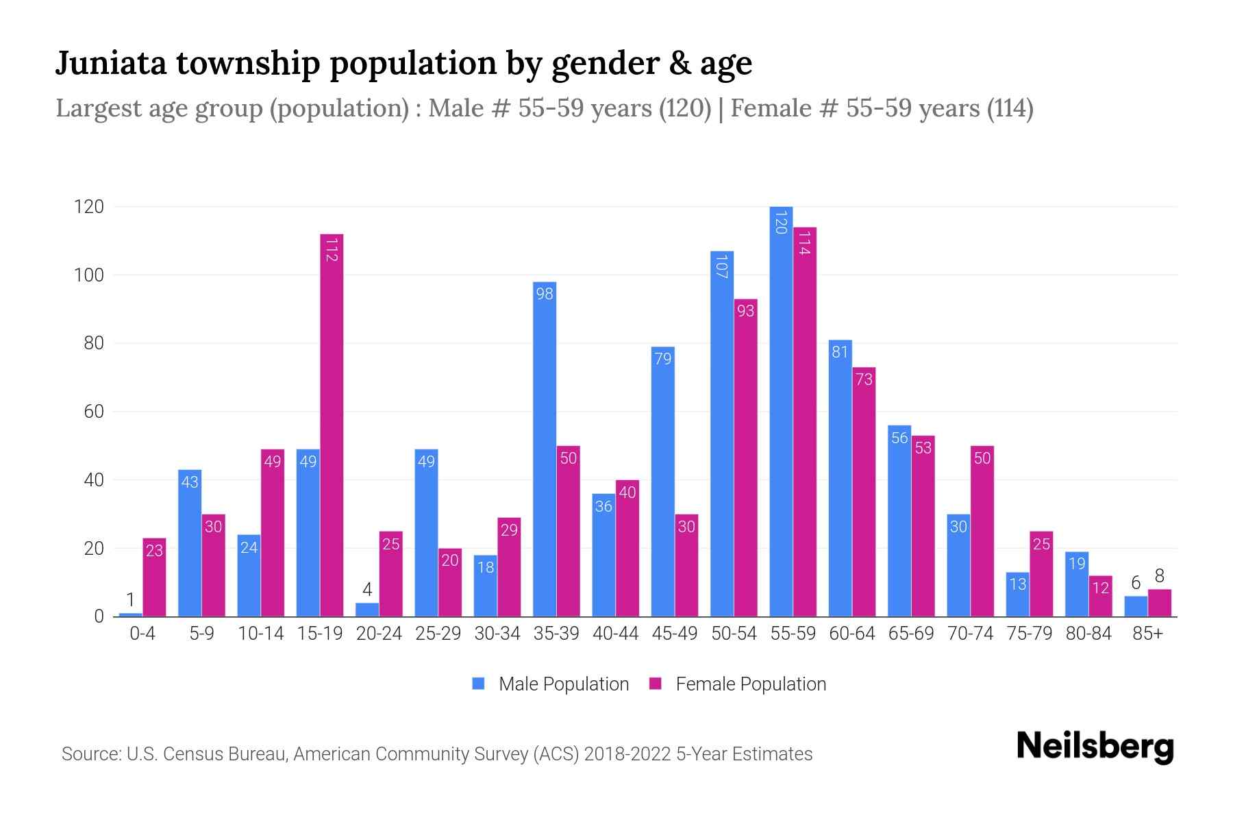 Juniata Township, Michigan Population by Gender 2024 Update Neilsberg