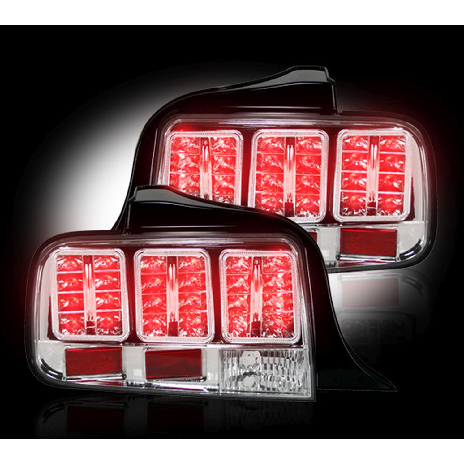 Recon 264187CL 05 09 Ford Mustang Clear Tail Lights LED