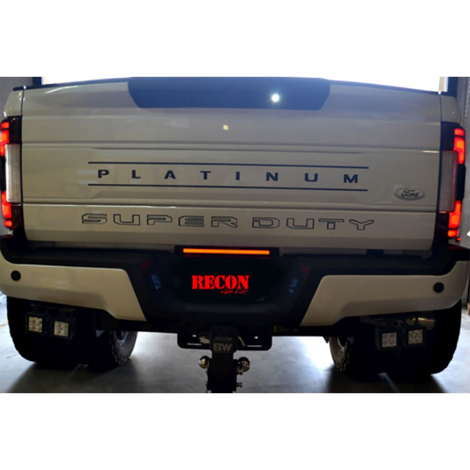 Recon 26418FDBK Ford Superduty 17 18 Smoked Tailgate Light Bar LED
