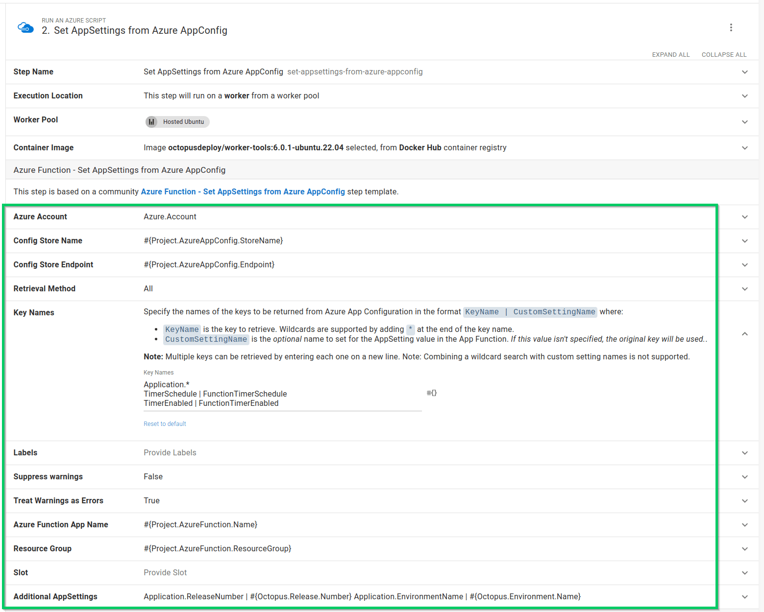 Using Azure App Config with Octopus Octopus Deploy