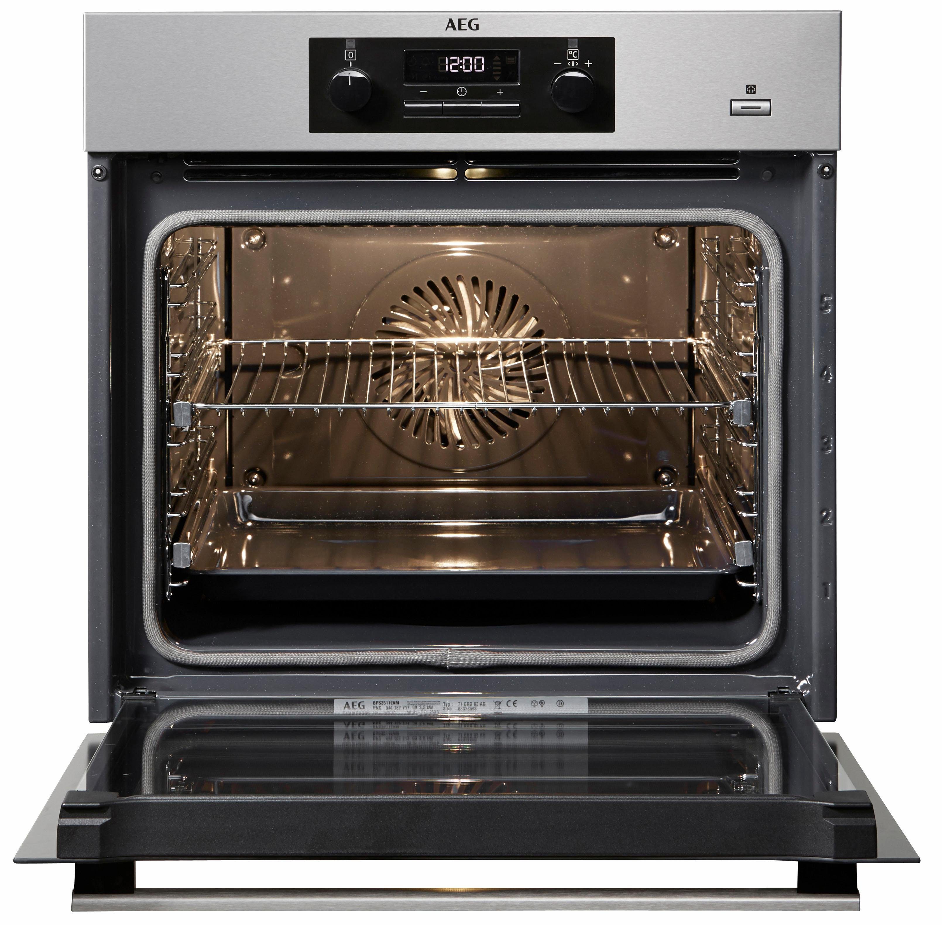 AEG Pyrolyse Backofen BPS35112AM, mit 2-fach-Teleskopauszug, Pyrolyse