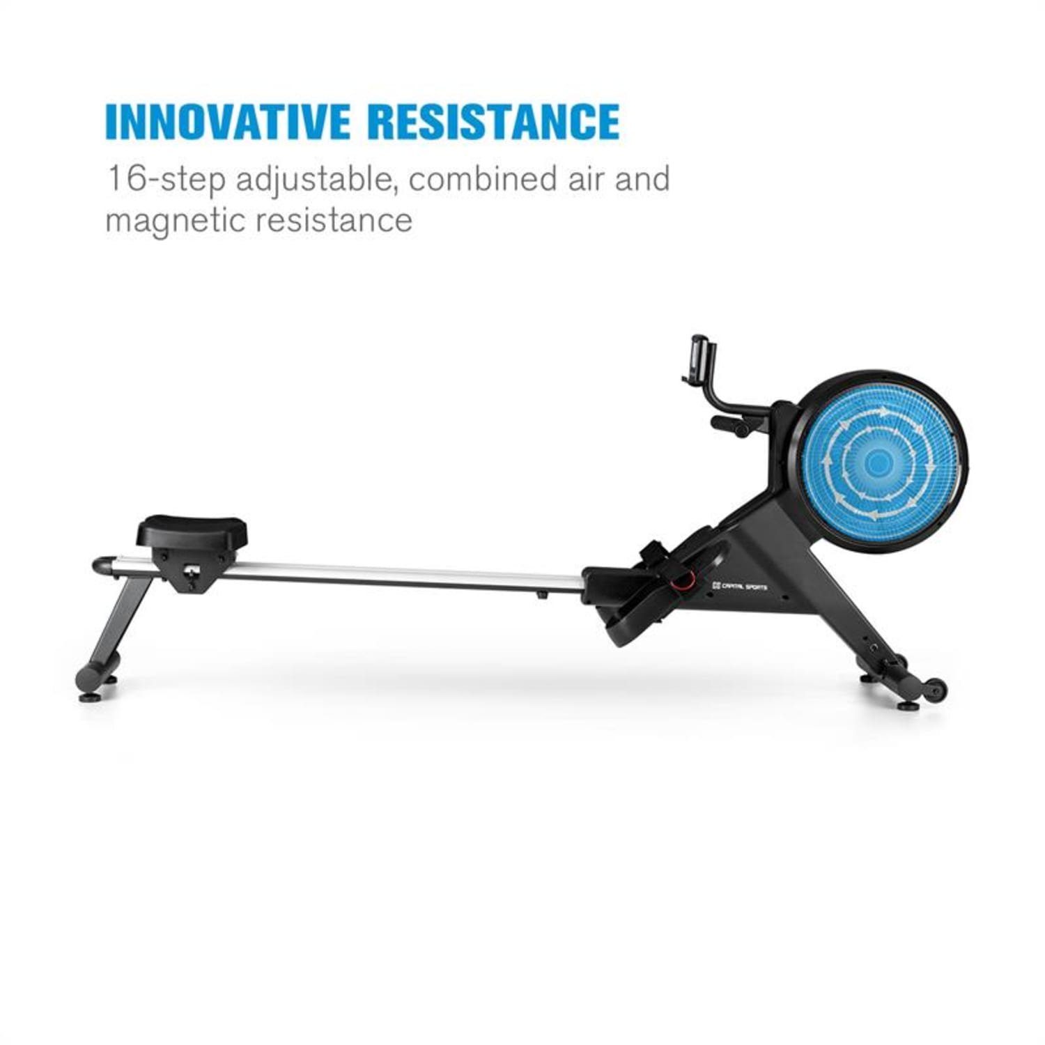 Capital Sports Rudermaschine Stream M2 Magnetrudergerät LC-Display 16