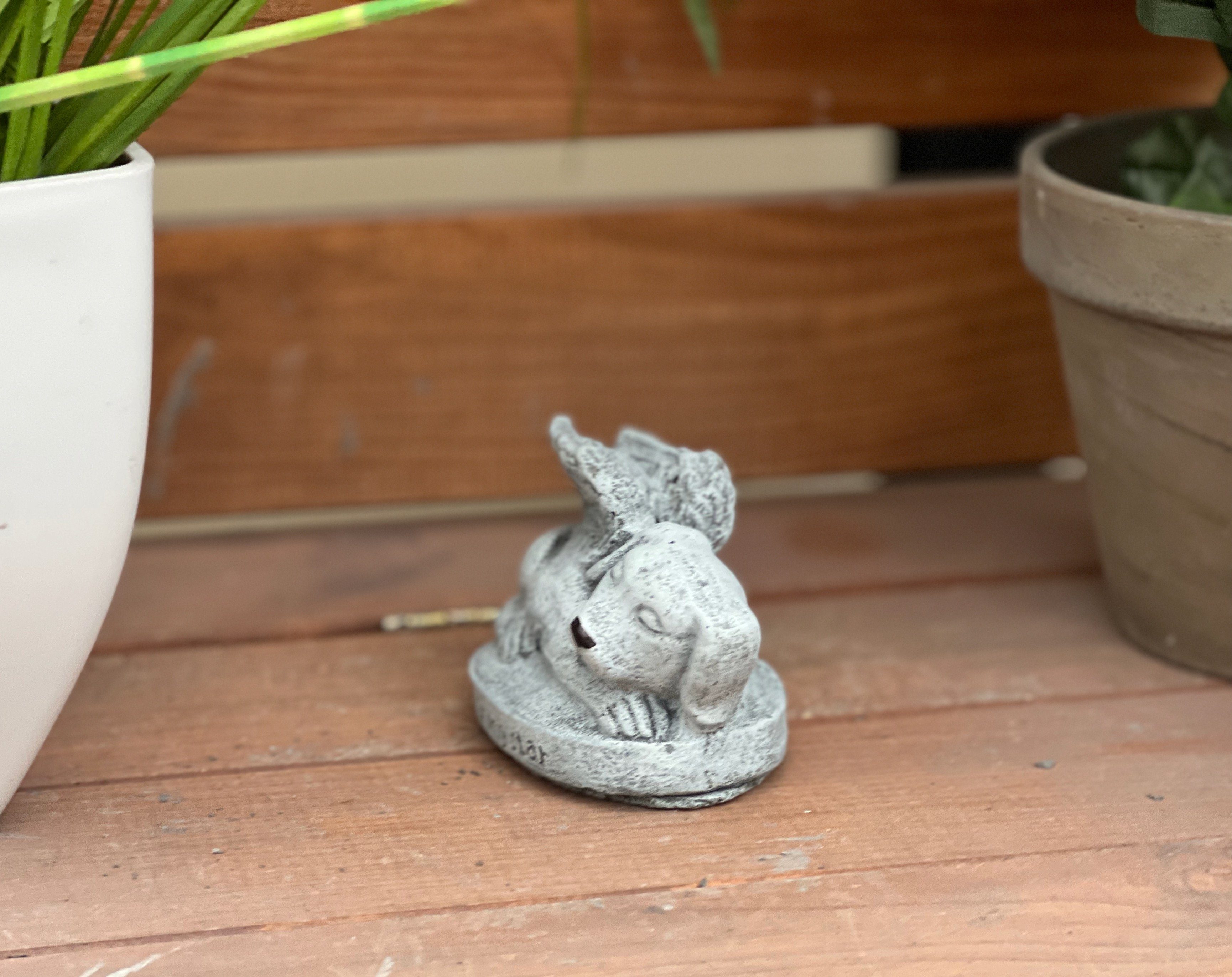 Stone and Style Gartenfigur »Steinfigur Grabstein Hund "a