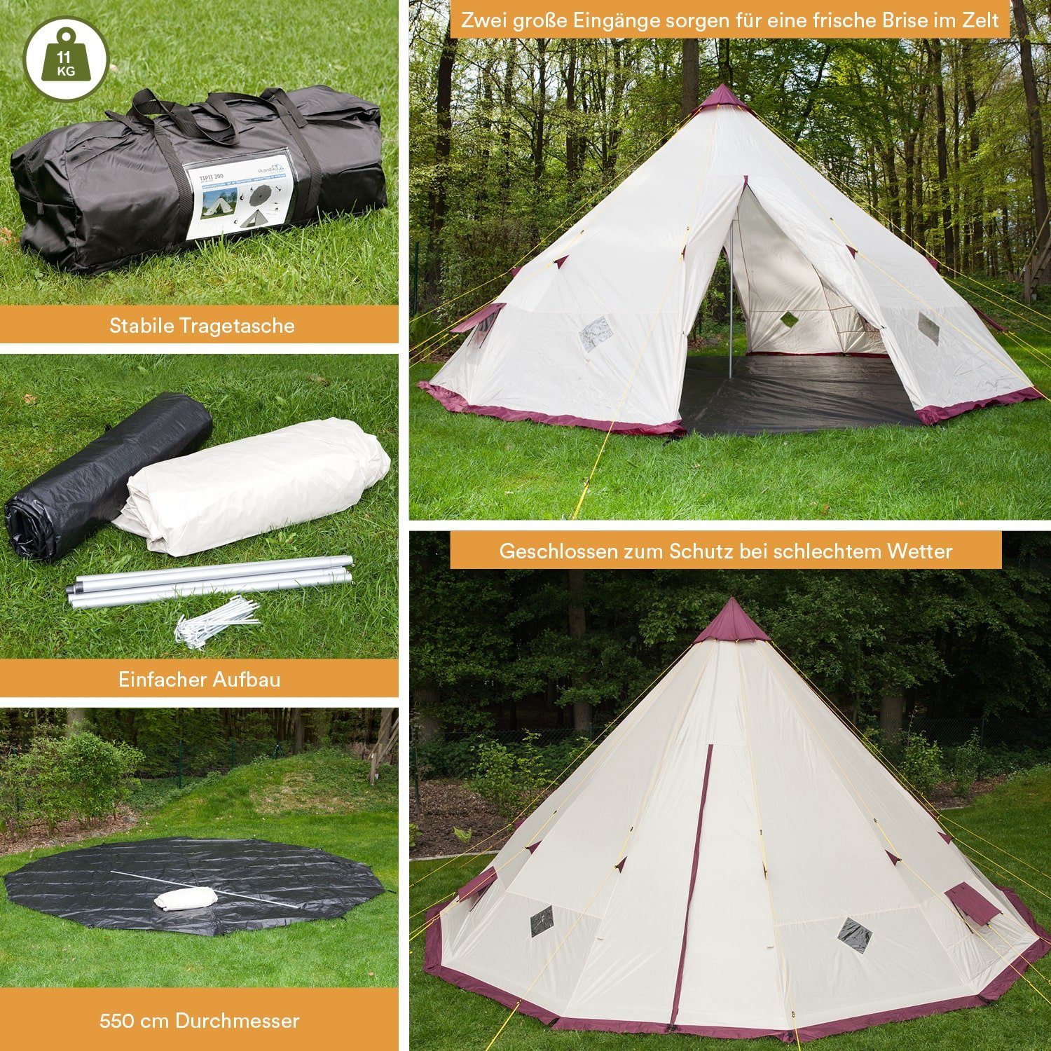 Skandika TipiZelt »Tipii 300 Campingzelt« kaufen OTTO