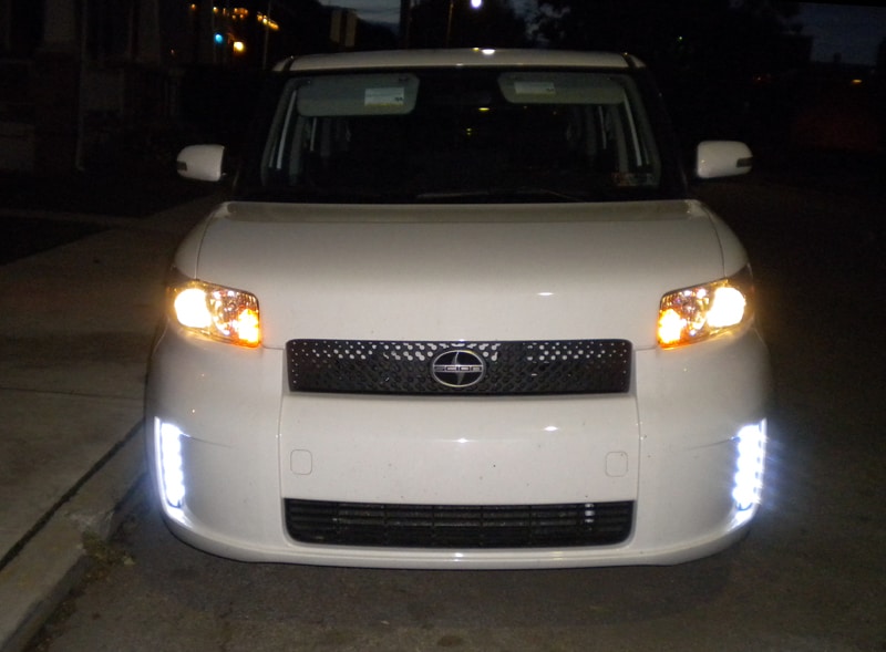 Scion xB Front Bumper Vertical LED Running Lights