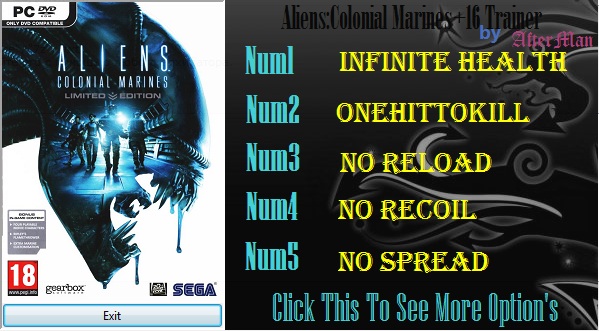 AliensColonial Marines Трейнер/Trainer (+16) [1.0.55.5336ALL] {AfterMan}
