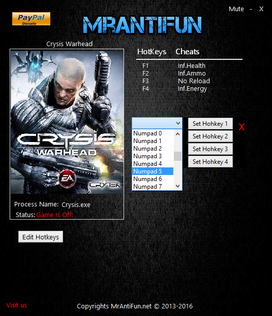 Download Crisis Warhead Trainer/Trainer (+4) [1.1.1.711] {MrAntiFun}