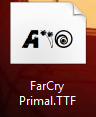Far Cry Primal "Шрифт для