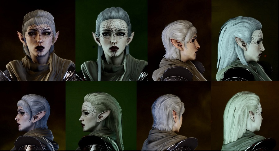 Dragon Age Inquisition "Зачёсанные назад длинные волосы для эльфиек"