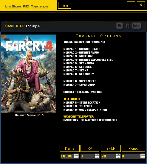 Скачать Far Cry 4 Трейнер/Trainer (+14) [1.01] {LinGon}