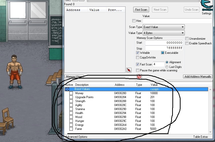 Скачать Punch Club: Таблица для Cheat Engine V4
