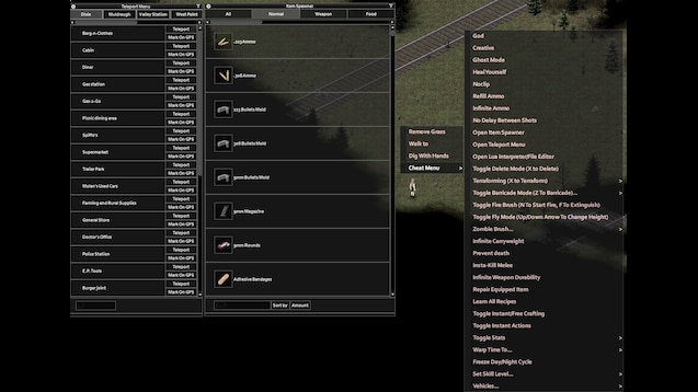Project Zomboid Cheat (Cheat Menu 2.9.1) —