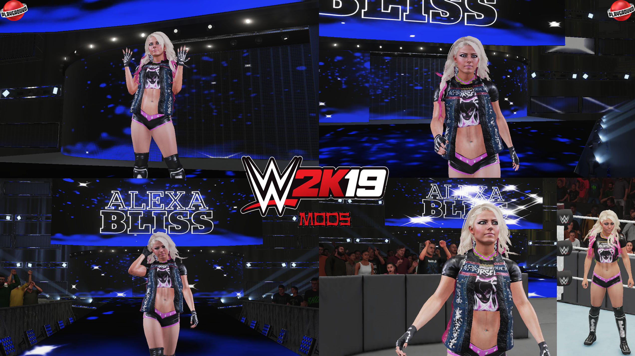 Скачать WWE 2K19 "Alexa Bliss WWE 2K20 Порт Наряд Мод" Модели
