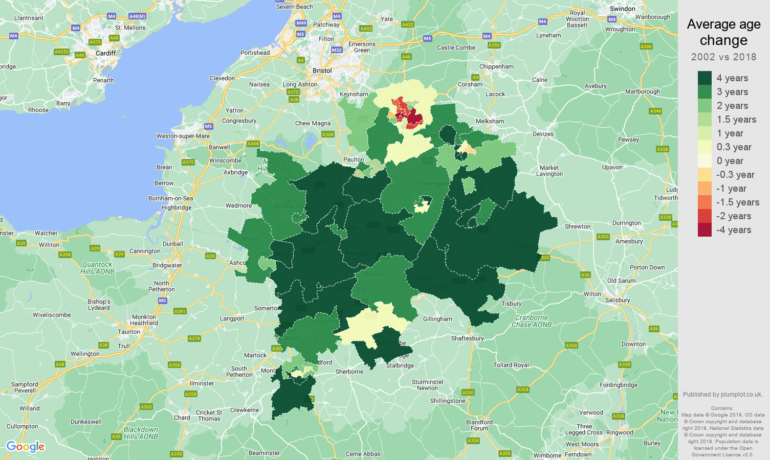 Bath population growth rates.