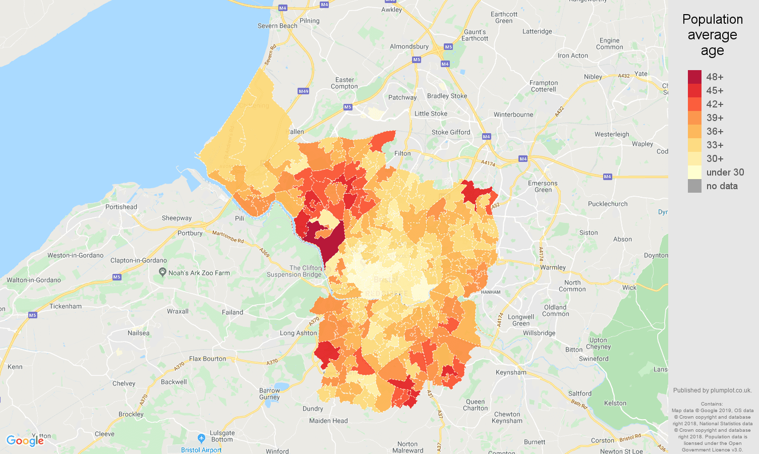 Bristolcounty population stats in maps and graphs.