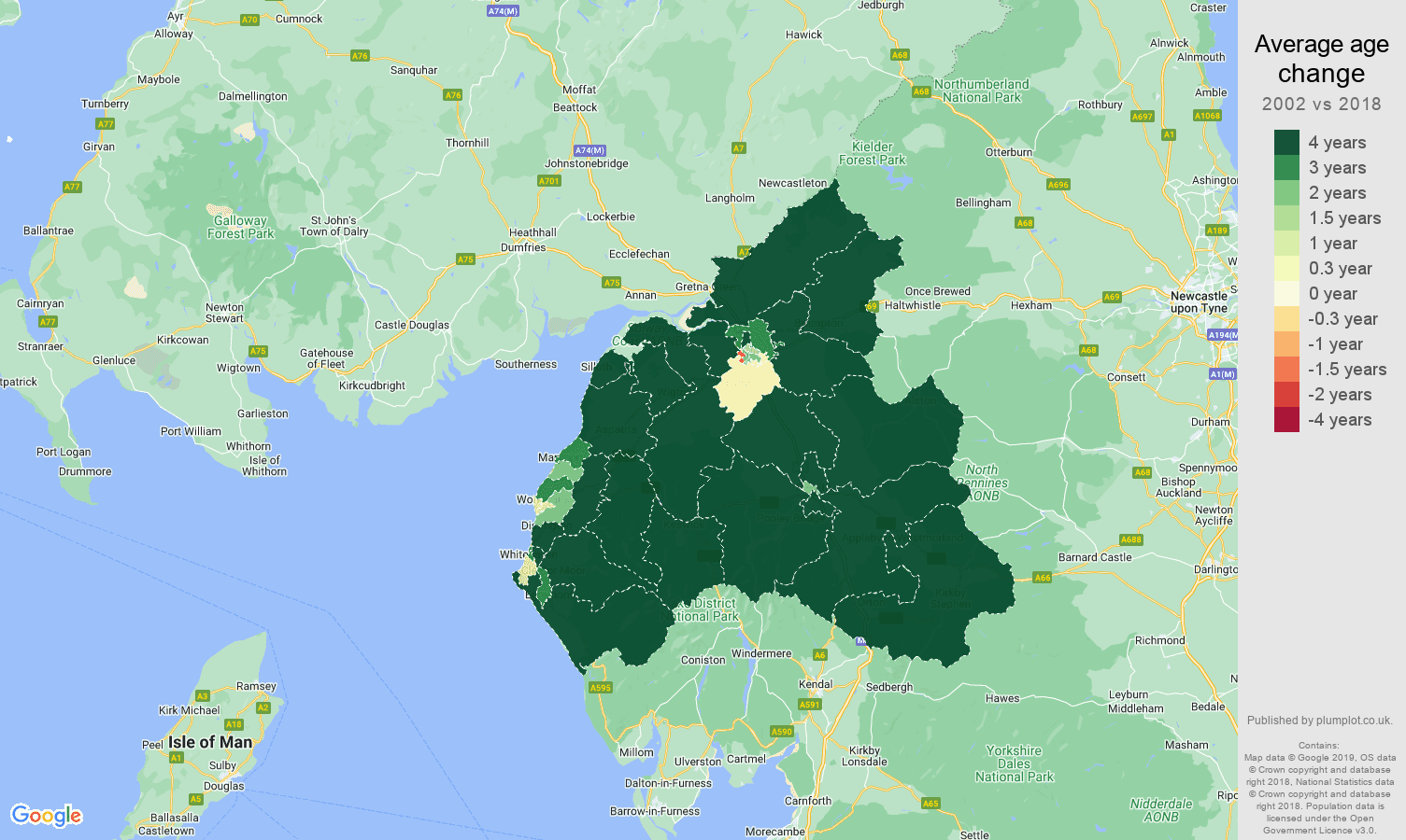 Carlisle population growth rates.