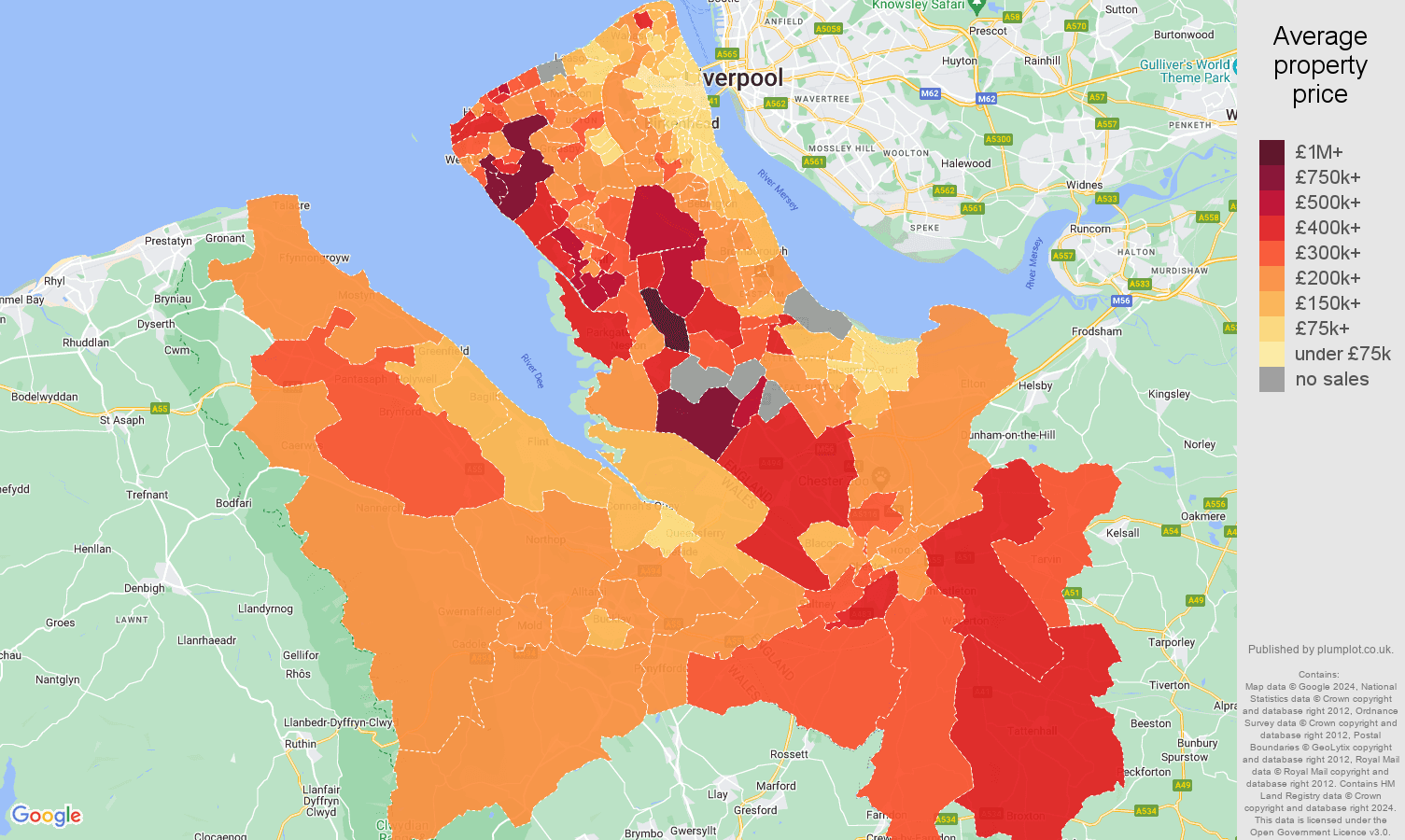 Chester house prices in maps and graphs.
