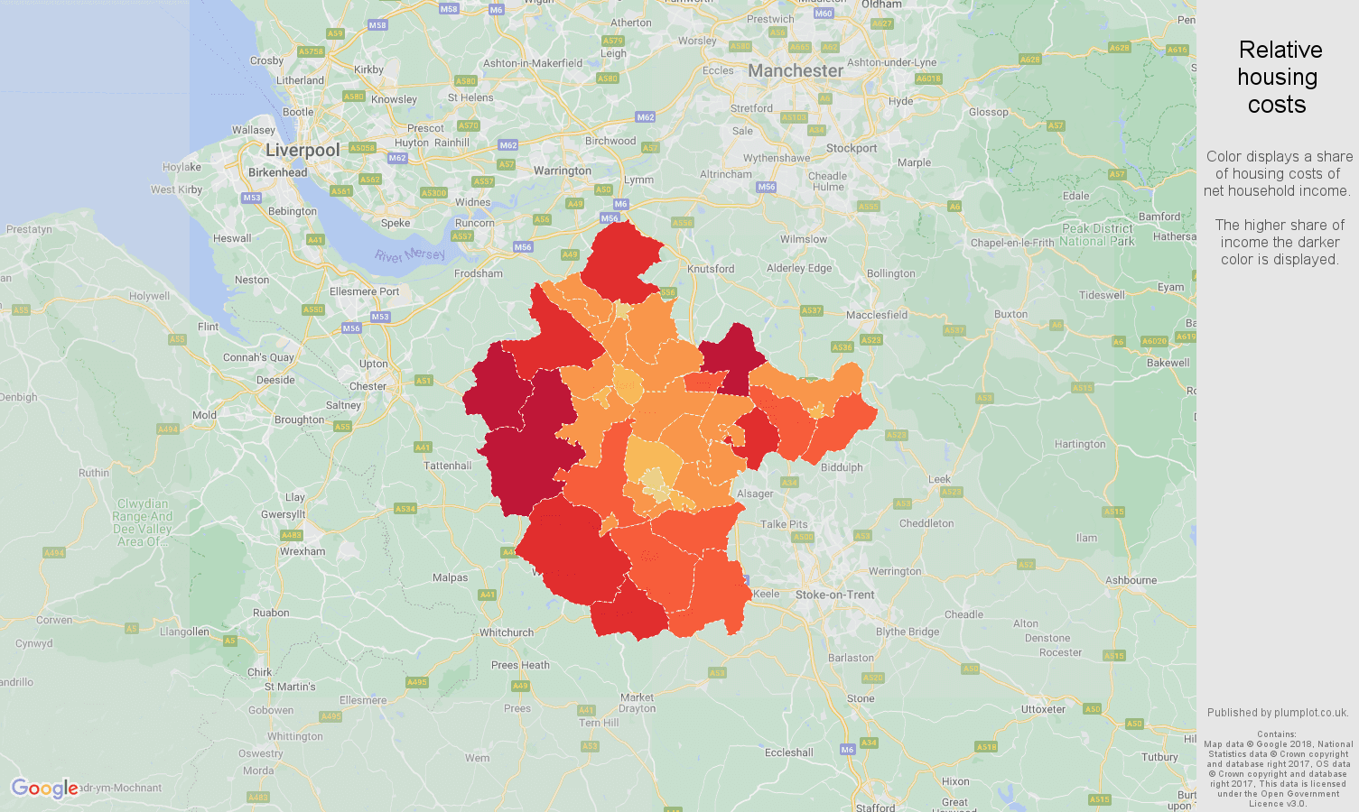 Crewe Average salary and unemployment rates in graphs and numbers.