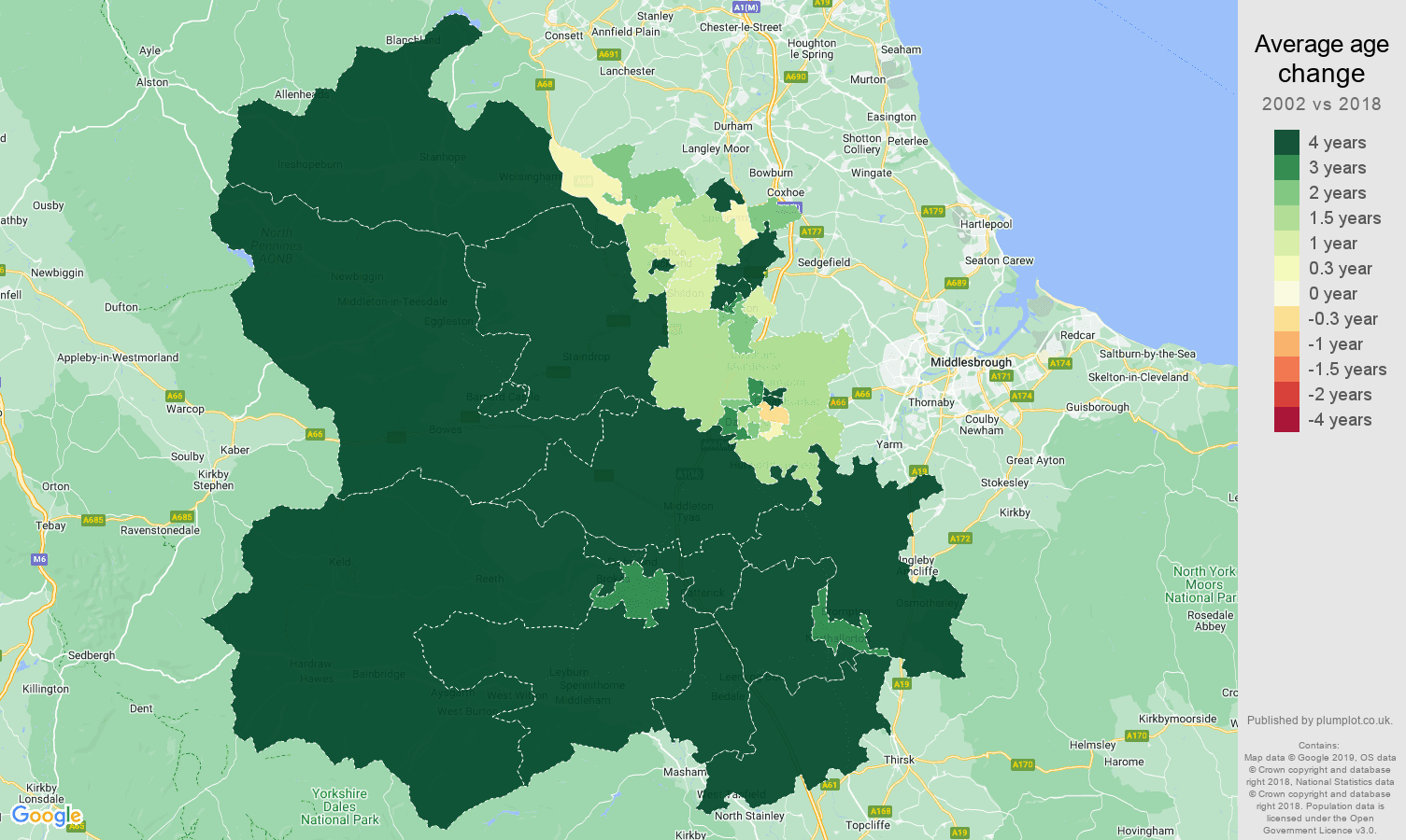 Darlington population growth rates.