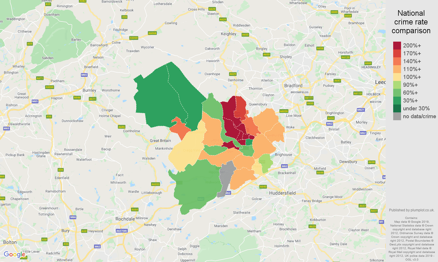 Halifax other crime statistics in maps and graphs. July 2024